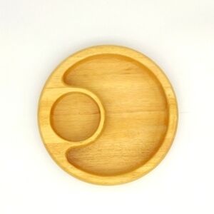 Crate and Barrel Wooden Chip and Dip bowl.